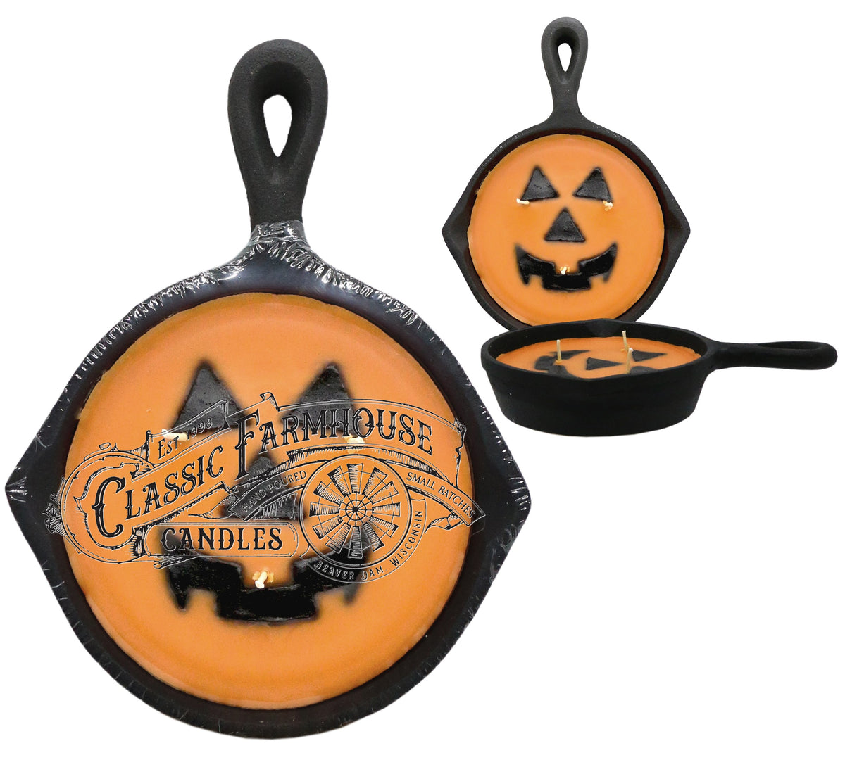 JackOLantern 8 oz Cast Iron Pan Candle shopclassicfarmhousecandles