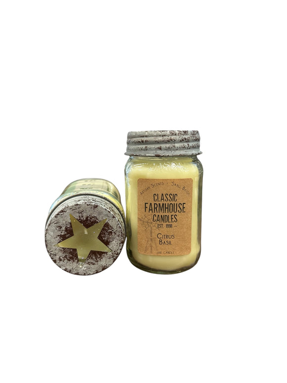 Citrus Basil 14 oz Star Jar Candle