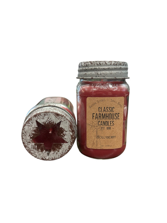 Hollyberry 14 oz Star Jar Candle