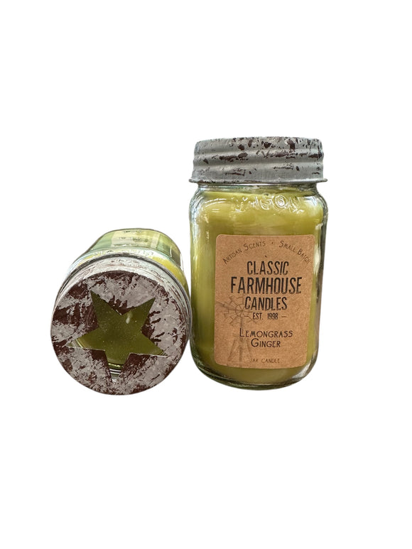 Lemongrass Ginger 14 oz Star Jar Candle