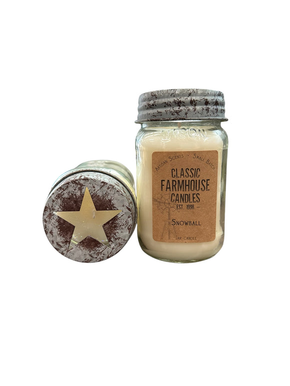 Snowball 14 oz Star Jar Candle