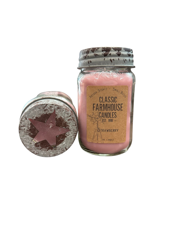 Strawberry 14 oz Star Jar Candle