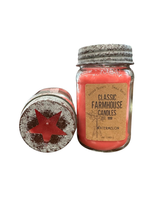 Watermelon 14 oz Star Jar Candle