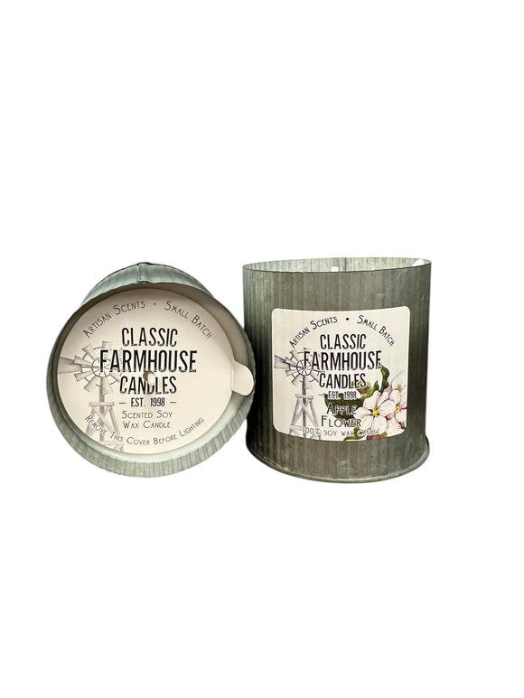 Apple Flower 12 oz Organic Tin Candle