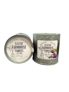 Cardamom Fig 12 oz Organic Tin Candle