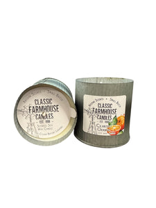 Cilantro Orange 12 oz Organic Tin Candle