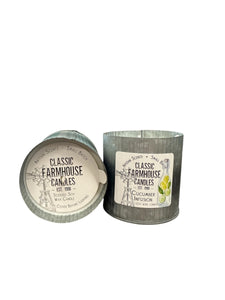 Cucumber Infusion 12 oz Organic Tin Candle