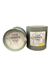 Lemon Lavender 12 oz Organic Tin Candle