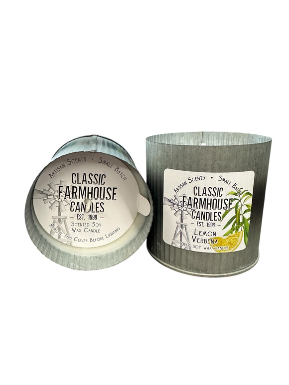 Lemon Verbena 12 oz Organic Tin Candle