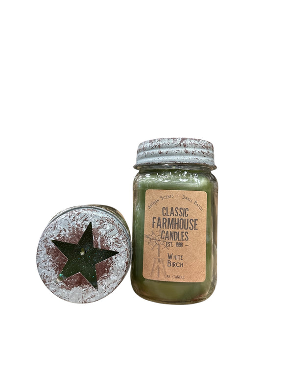 White Birch 14 oz Star Jar Candle