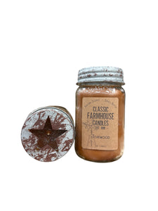 Teakwood 14 oz Star Jar Candle