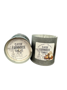 Pumpkin Spice 12 oz Organic Tin Candle