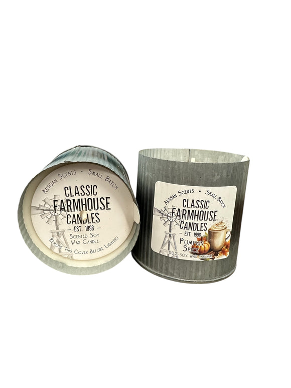 Pumpkin Spice 12 oz Organic Tin Candle