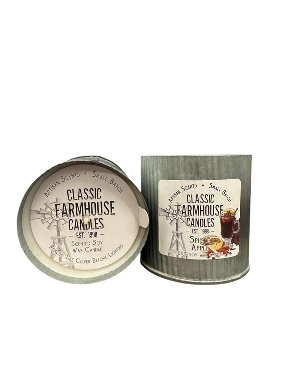 Spiced Apple 12 oz Organic Tin Candle