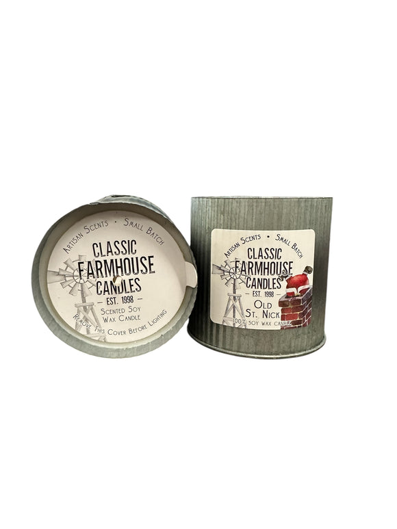 Old St. Nick 12 oz Organic Tin Candle