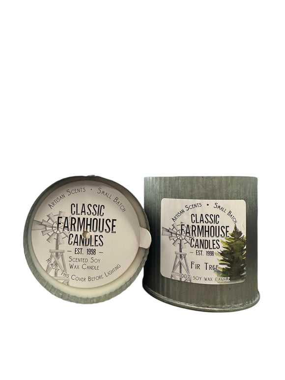 Fir Tree 12 oz Organic Tin Candle
