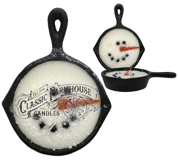 Frosty 8 oz Cast Iron Pan Candle