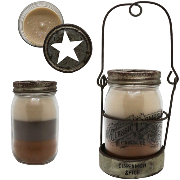 Cinnamon Spice 14 oz 3 Layer Jar Candle